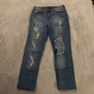 Fashionnova distressed denim skinny jeans